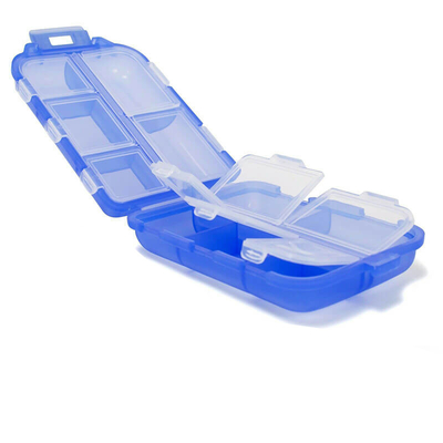Travel Pill Organizer 10 Compartments Pill Case Portable Pill Box
