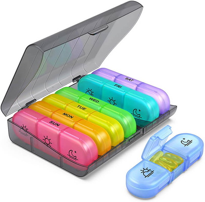 Weekly Pill Organizer 3 Times a Day  Pill Box 21 Cases Monthly Travel Pill Box
