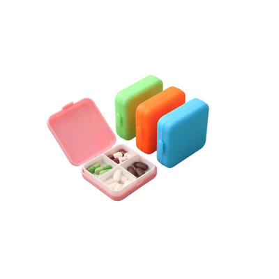 Small Pill Box Organiser Daily Pill Case with 4 Compartments Medical box 