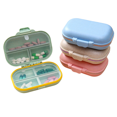 Daily Pill Organizer 7 Compartments Portable Pill Case Pill Box to Hold Vitamins Cod Liver Oil
