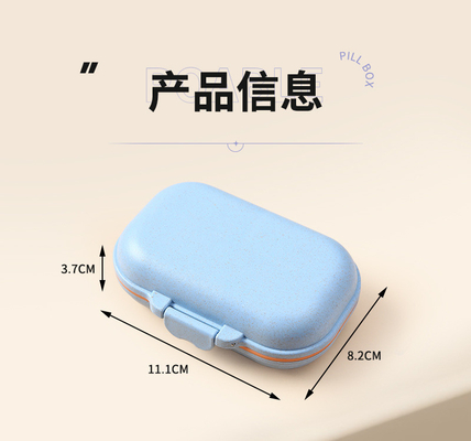 Daily Pill Organizer 7 Compartments Portable Pill Case Pill Box to Hold Vitamins Cod Liver Oil