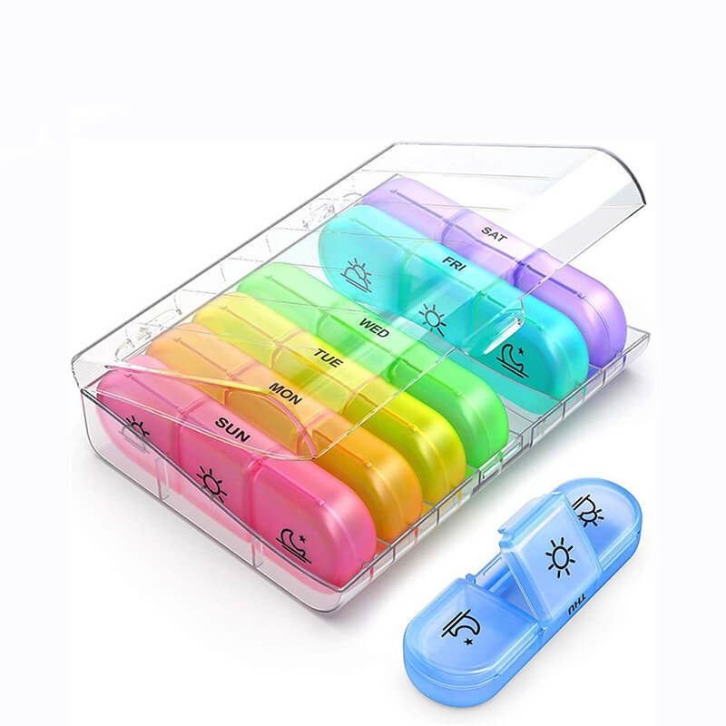 Weekly Pill Organizer 3 Times a Day  Pill Box 21 Cases Monthly Travel Pill Box