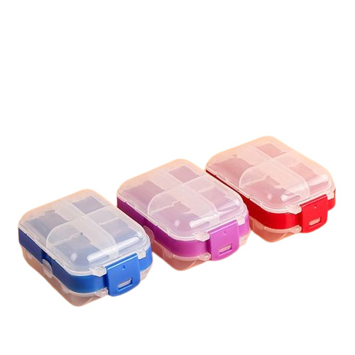 Custom Logo Plastic Weekly Pill Box Storage Cases Thick Pills Organizer 7 Day Portable Travel Medicine Boxes