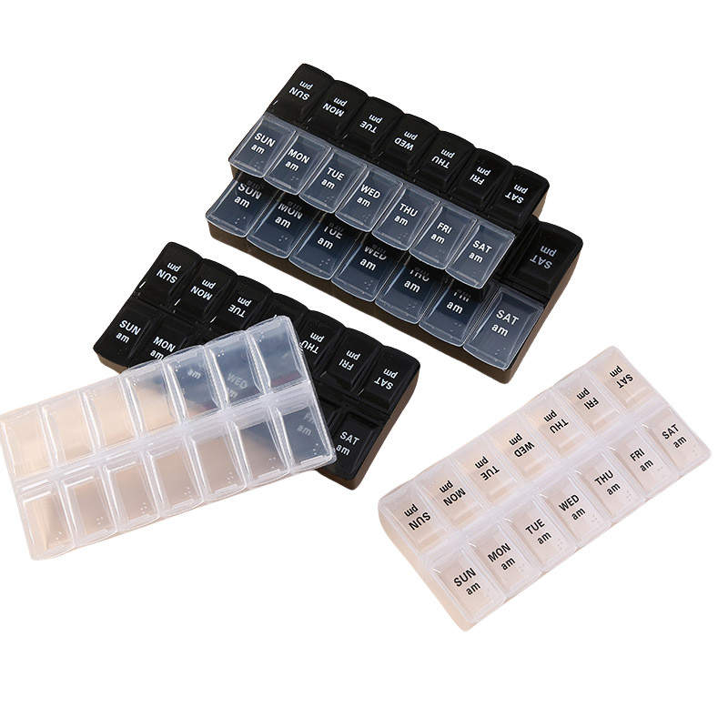  New 14 Cases Large Pill Box Plastic Pill Box 7 Day Pill Organizer Week pill case